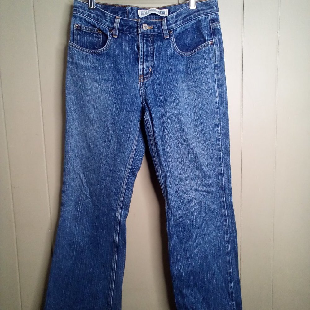 Express Jeans 5 / 6 R Low Rise Flare 90s Blue